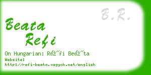 beata refi business card